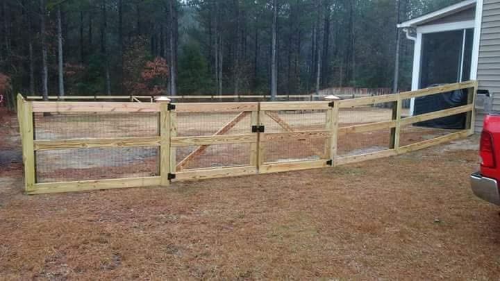 Split rail double gate by MBK Fencing